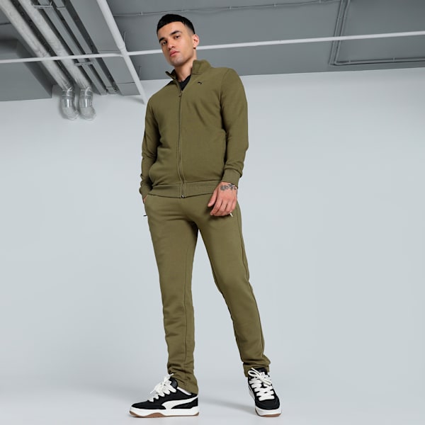 Zippered Full-Zip Men's Slim Fit Jacket, Wild Willow, extralarge-IND