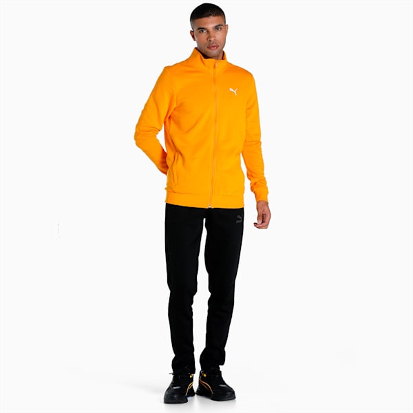 Zippered Full-Zip Men's Slim Fit Jacket, Apricot, extralarge-IND