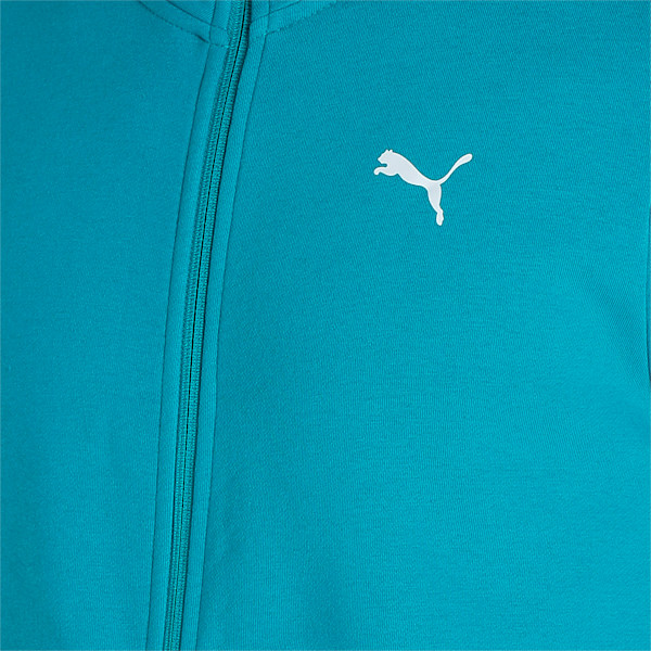 Zippered Full-Zip Men's Slim Fit Polo Jacket, Deep Aqua, extralarge-IND