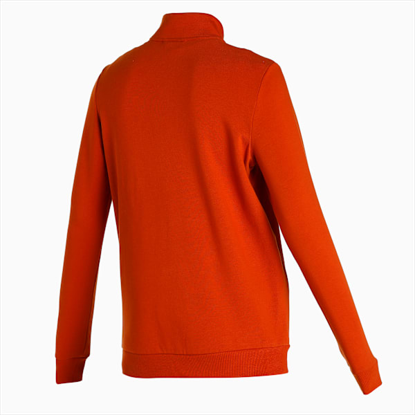 Zippered Men's Slim Fit Fleece Sweat Jacket, Warm Chestnut, extralarge-IND
