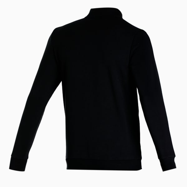 Zippered Men's Slim Fit Fleece Sweat Jacket, Puma Black, extralarge-IND
