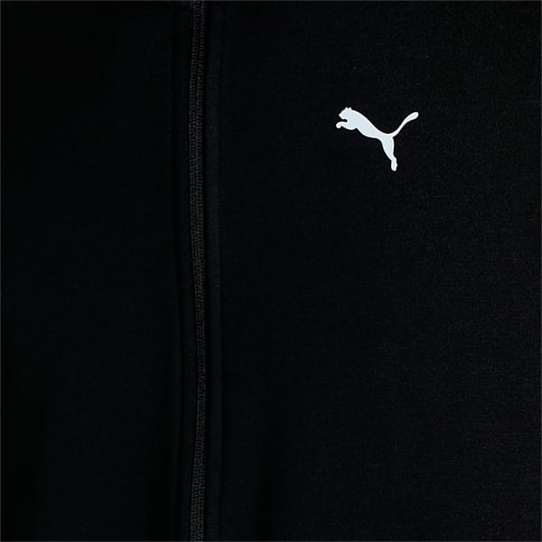 Zippered Full-Zip Men's Slim Fit Polo Jacket, Puma Black, extralarge-IND