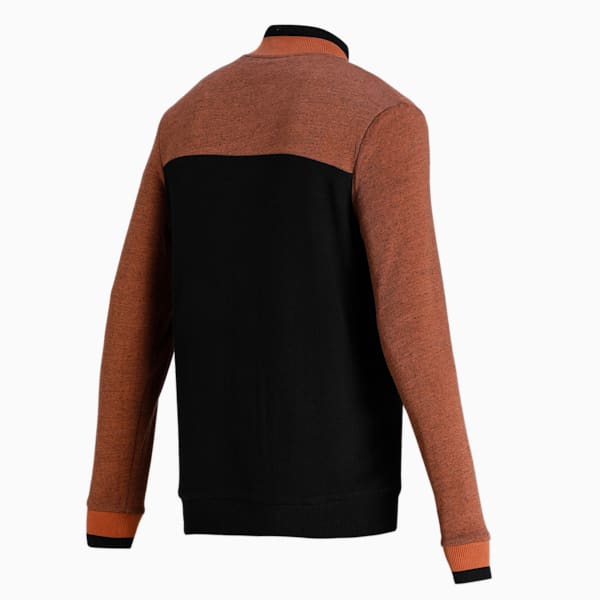 Reversible Full-Zip Slim Fit Men's Sweat Shirt, Puma Black, extralarge-IND