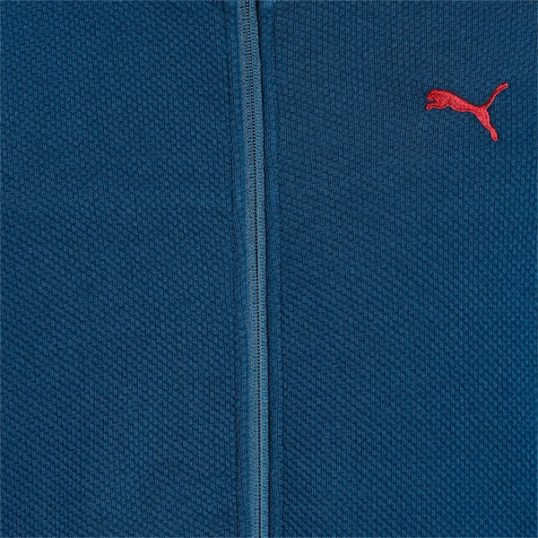 Reversible Full-Zip Slim Fit Men's Sweat Shirt, Intense Blue, extralarge-IND