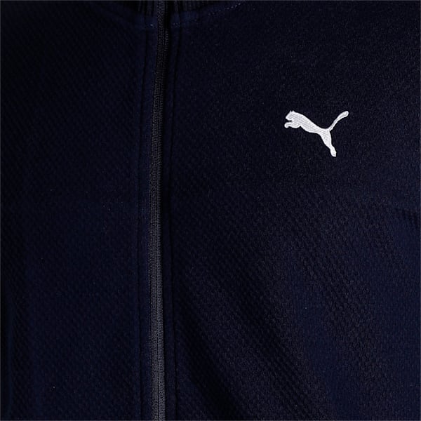 Reversible Full-Zip Slim Fit Men's Sweat Shirt, Peacoat, extralarge-IND