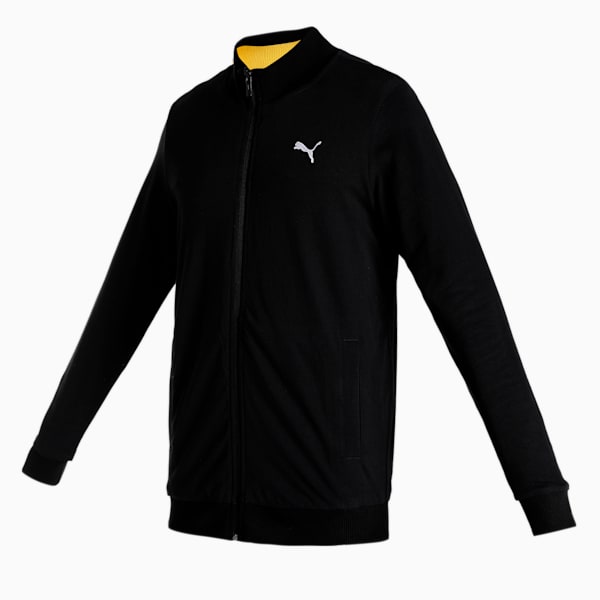 Reversible Full-Zip Slim Fit Men's Sweat Shirt, Puma Black, extralarge-IND