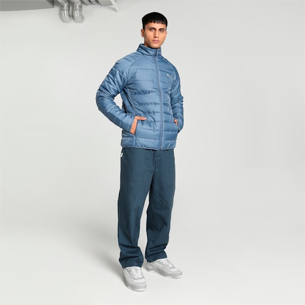 Lightweight Padded Slim Fit Men's Jacket, Inky Blue, extralarge-IND