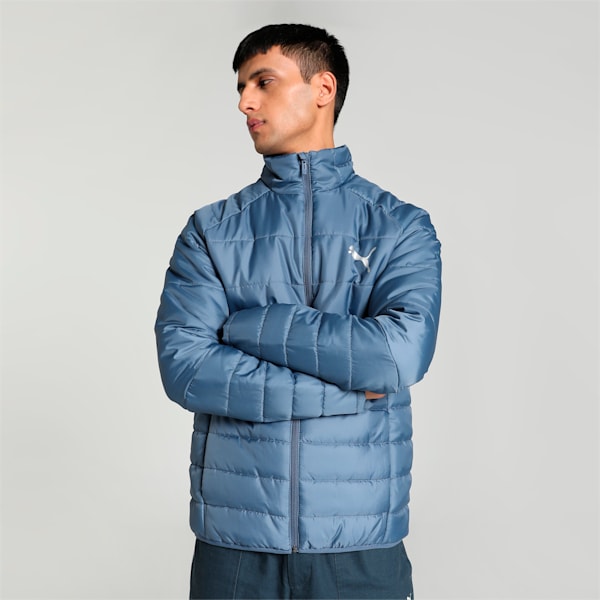 Lightweight Padded Slim Fit Men's Jacket, Inky Blue, extralarge-IND