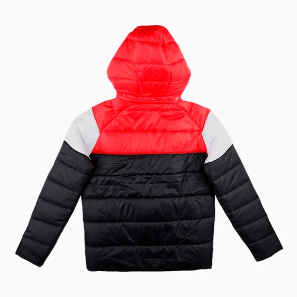 Colorblock Padded Men's Regular Fit Jacket, Puma Black-High Risk Red, extralarge-IND