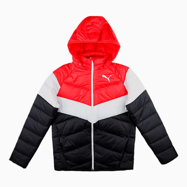 Colorblock Padded Men's Regular Fit Jacket, Puma Black-High Risk Red, extralarge-IND
