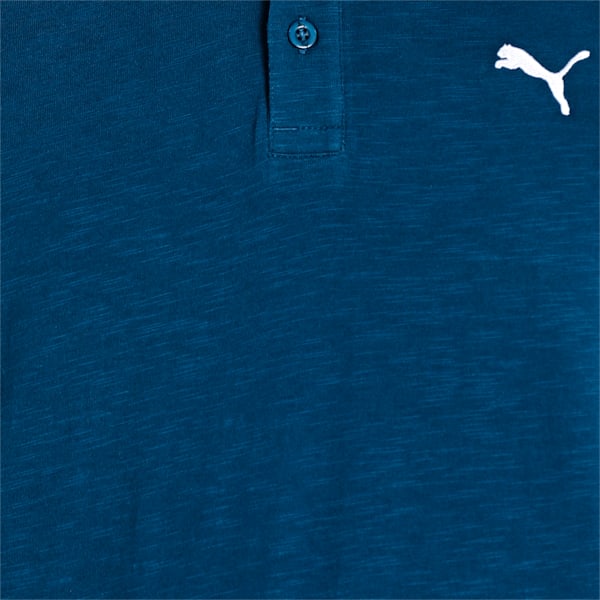 Slub Men's Jersey Polo, Intense Blue