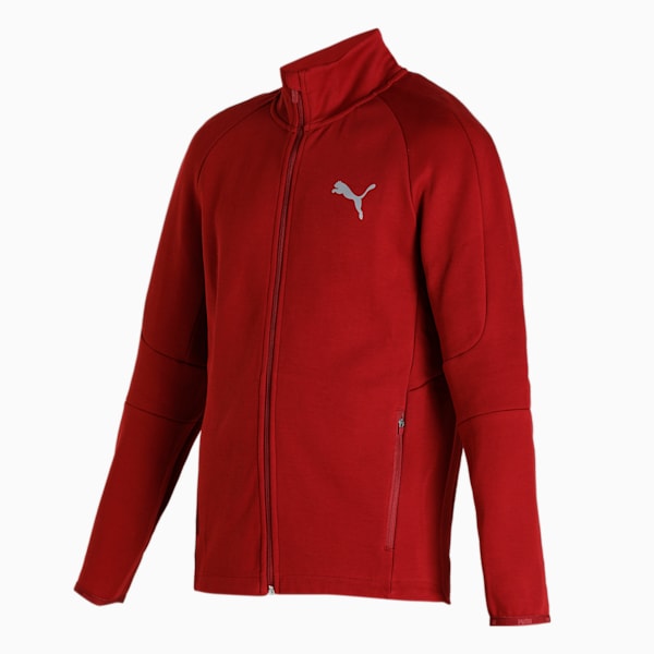 Evostripe Men's Slim Fit Track Jacket, Intense Red, extralarge-IND