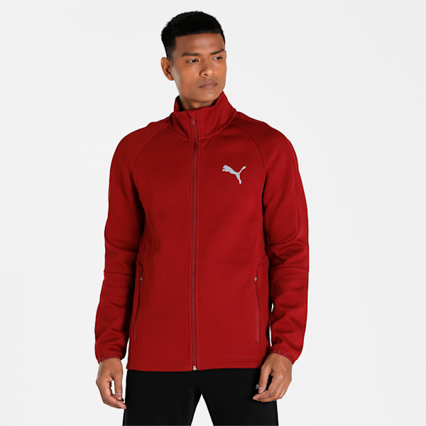 Evostripe Men's Slim Fit Track Jacket, Intense Red, extralarge-IND