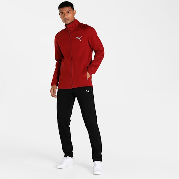 Evostripe Men's Slim Fit Track Jacket, Intense Red, extralarge-IND
