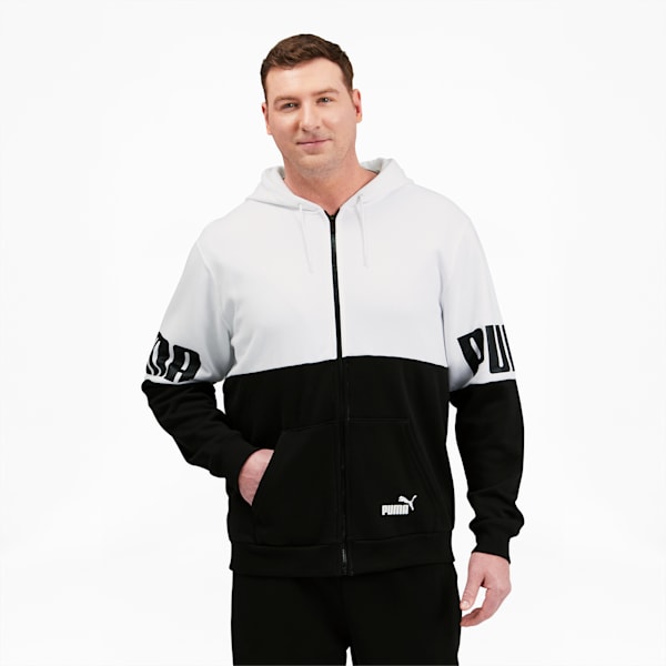 Sudadera hombre PUMA POWER TAPE HOOD 589411 blanco  Puber Sports. Tu  tienda de deportes y moda deportiva.