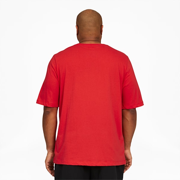 PUMA POWER Men's Logo Tee BT, High Risk Red-Puma Black, extralarge