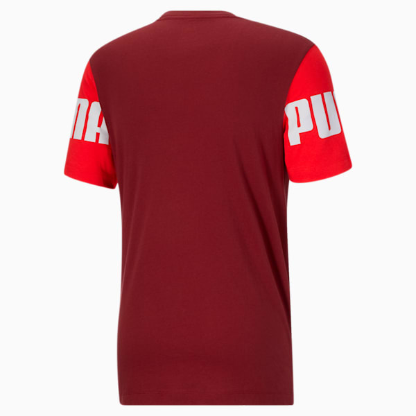 PUMA POWER Colorblock Men's Tee, Intense Red-High Risk Red, extralarge
