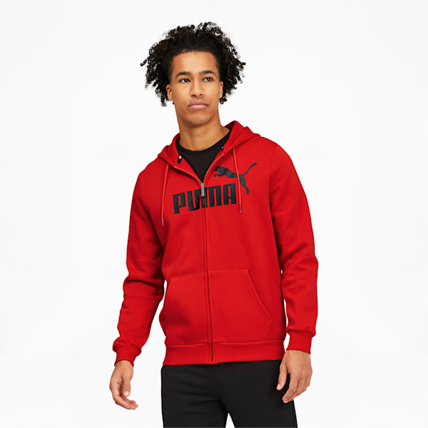 Essentials Men's Hoodie, High Risk Red, extralarge