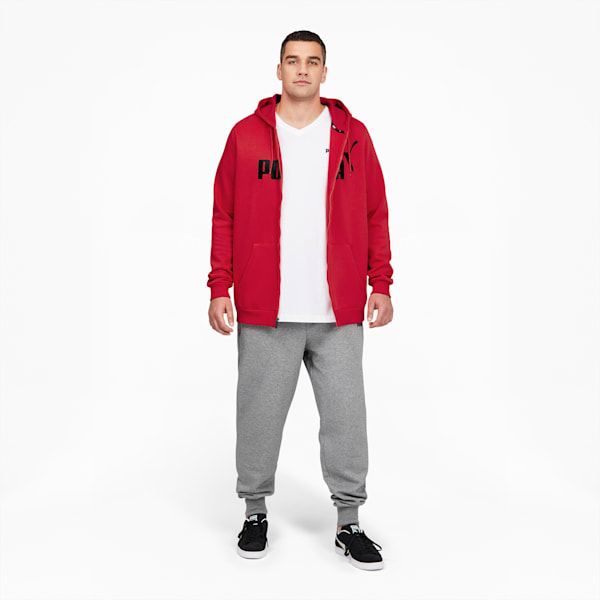 Essentials Men's FZ Hoodie BT, High Risk Red, extralarge