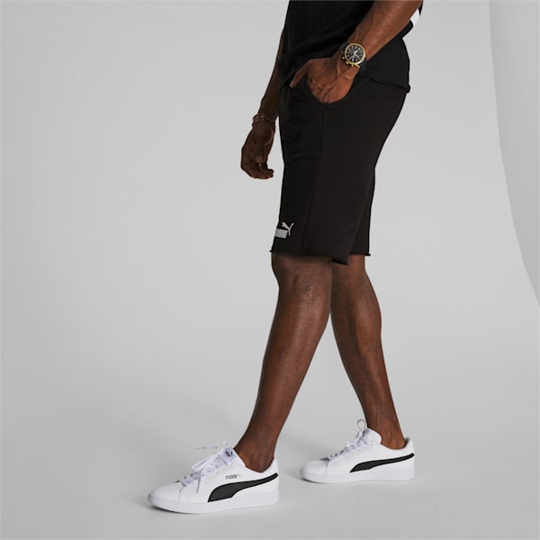 Essentials+ Men's Shorts, Cotton Black-Puma White, extralarge