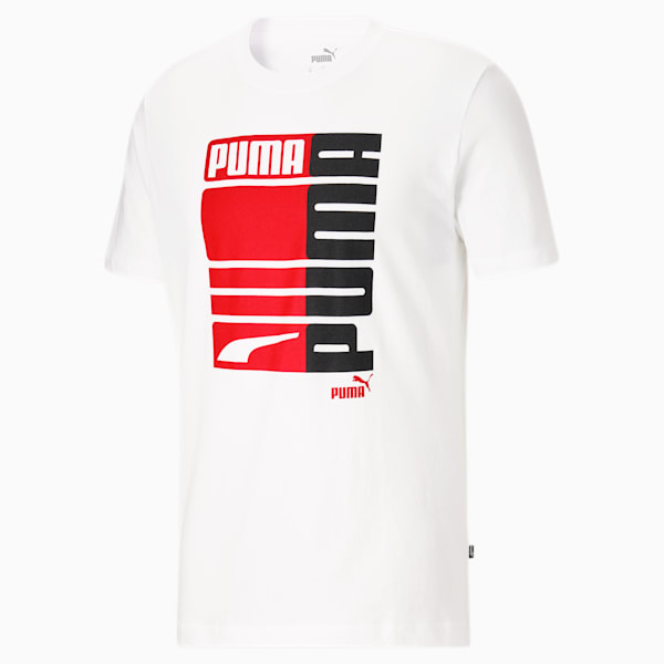 PUMA Formstrip Graphic Men's Tee, Puma White, extralarge