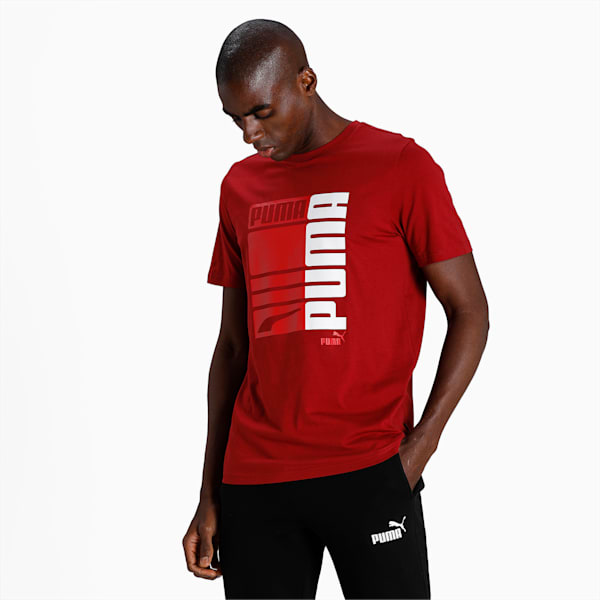 PUMA Formstrip Graphic Men's Tee, Intense Red, extralarge