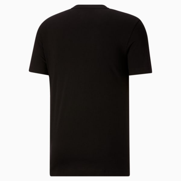 PUMA Formstrip Graphic Men's Tee, Puma Black-Green Flash, extralarge