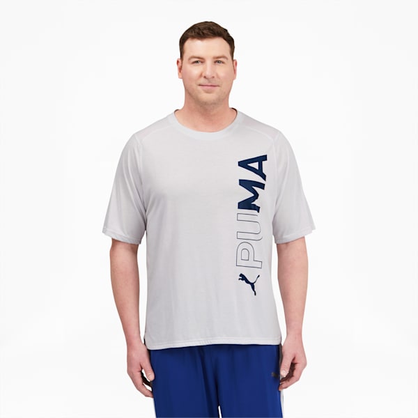 PUMA Men's Training Tee BT, Nimbus Cloud-Intense Blue, extralarge