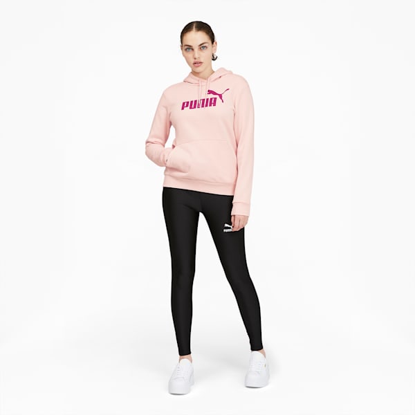 Essentials Women's Logo Hoodie, Chalk Pink-Festival Fuchsia, extralarge