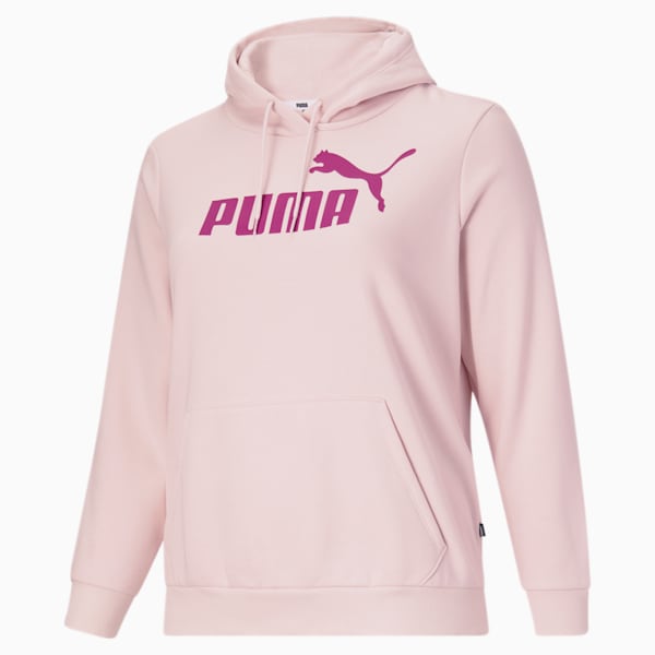 Essentials Logo Women's Hoodie PL, Chalk Pink-Festival Fuchsia, extralarge