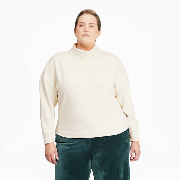 HER Women's High Crewneck Sweatshirt PL, Ivory Glow