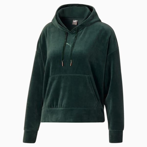 HER Velour Women's Hoodie, Green Gables, extralarge