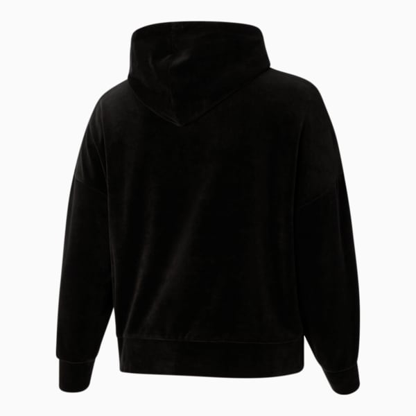 HER Velour Women's Hoodie PL, Cotton Black, extralarge