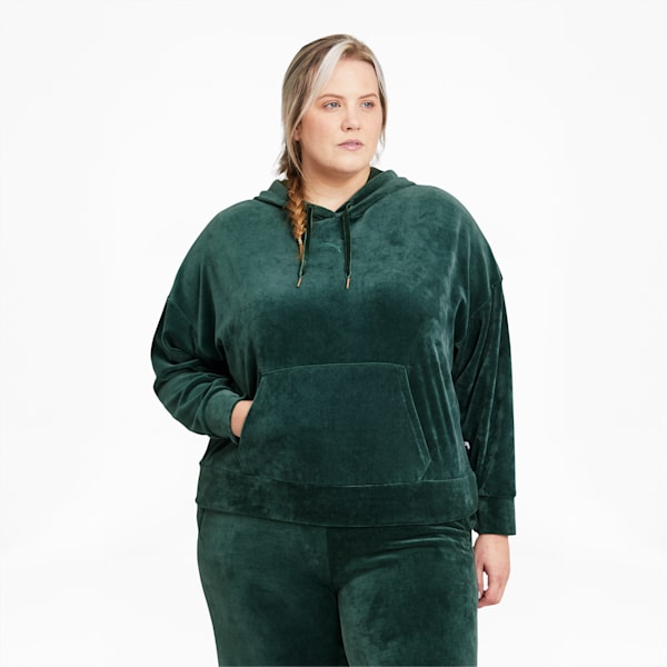 HER Velour Women's Hoodie PL, Green Gables, extralarge