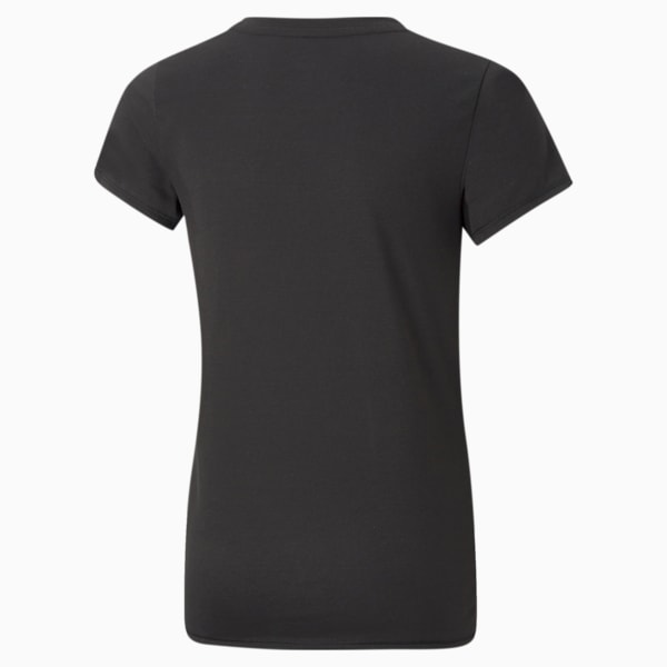 RunTrain Girl's T-Shirt, Puma Black, extralarge-IND