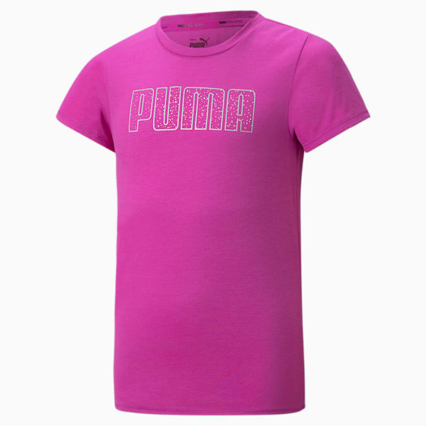 Runtrain Girls' Tee, Deep Orchid, extralarge