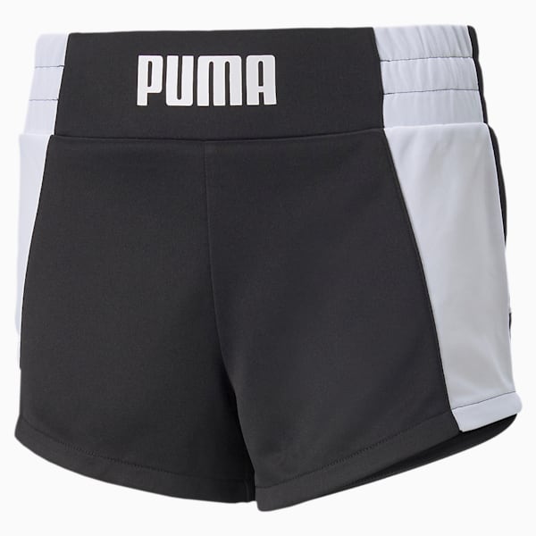 RunTrain Girl's Regular Fit Shorts, Puma Black, extralarge-IND