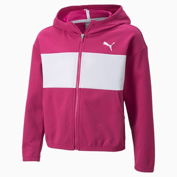 Sudadera con capucha con cierre completo Modern Sports para jóvenes, Festival Fuchsia, extralarge