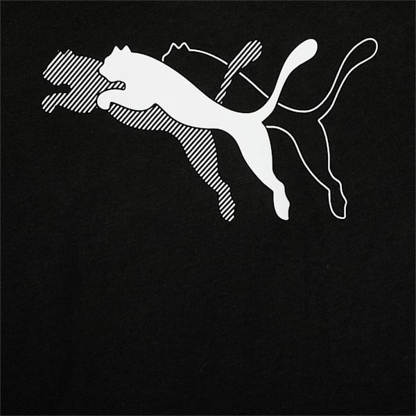 Power Graphic Girl's Regular Fit T-Shirt, Puma Black, extralarge-IND
