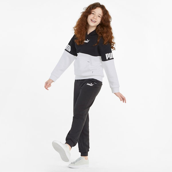 Power Color Blocked Girls Hoodie PUMA