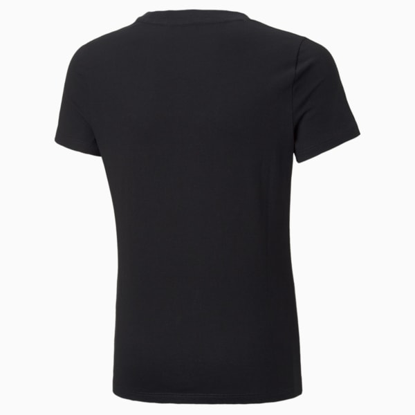Alpha Girl's Regular Fit T-Shirt, Puma Black, extralarge-IND