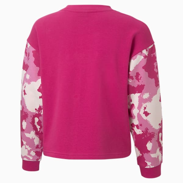 Alpha Youth Crew Neck Relaxed Fit Sweatshirt, Festival Fuchsia, extralarge-IND