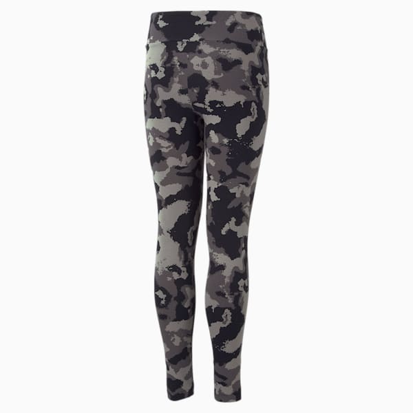 Alpha Printed Youth Leggings, Puma Black-AOP, extralarge-IND