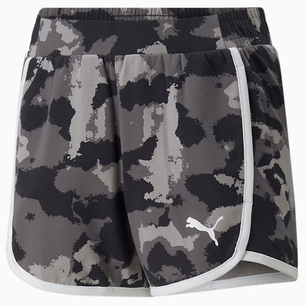 Alpha Printed Youth Regular Fit Shorts, Puma Black-AOP, extralarge-IND