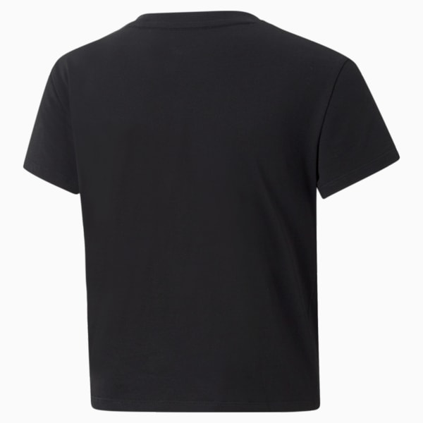 Alpha Knotted Tee Big Kids, Puma Black, extralarge