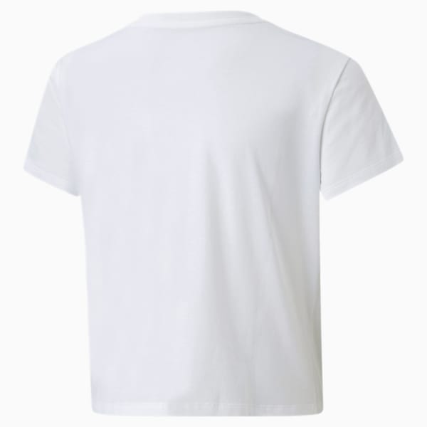 Alpha Knotted Tee Big Kids, Puma White, extralarge