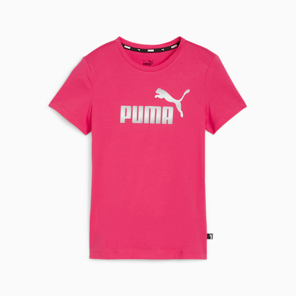 Camiseta juvenil con el logotipo Essentials+, Garnet Rose, extralarge