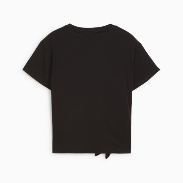 Essentials+ Logo Knotted Tee Big Kids, PUMA Black-Gold, extralarge