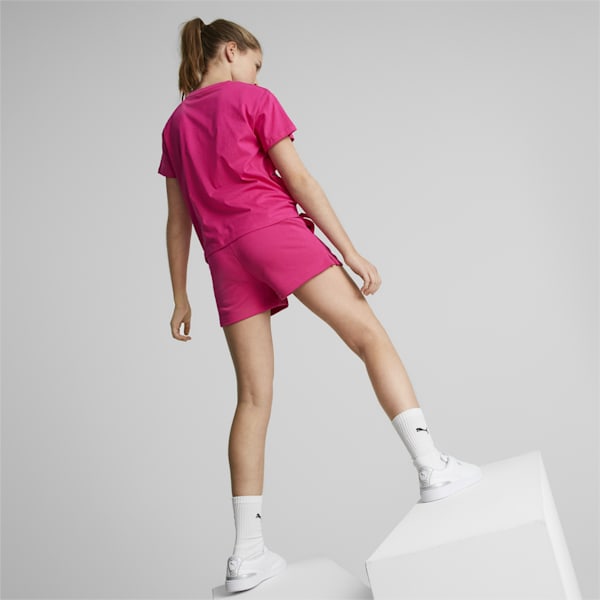 Logo Girl's Knotted Relaxed Fit T-Shirt, Orchid Shadow, extralarge-IND