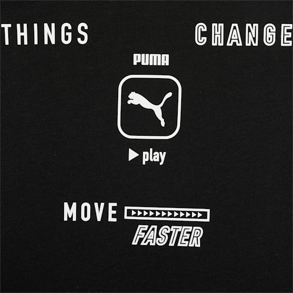 Play UV Youth Regular Fit Graphic T-Shirt, Puma Black, extralarge-IND